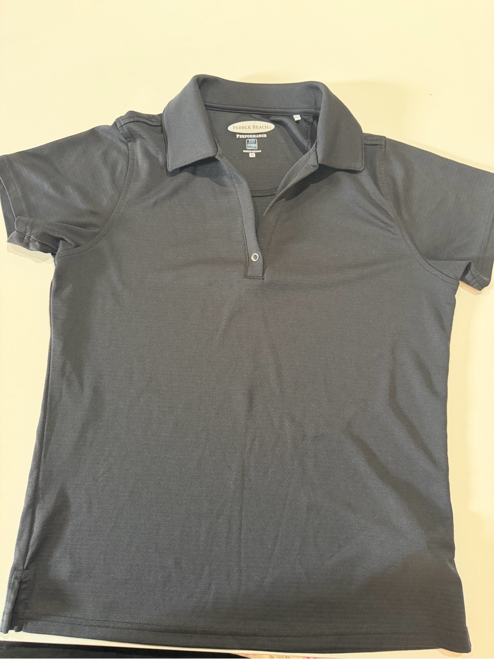 Pebble Beach Women's Black Short-Sleeve Performance Polo